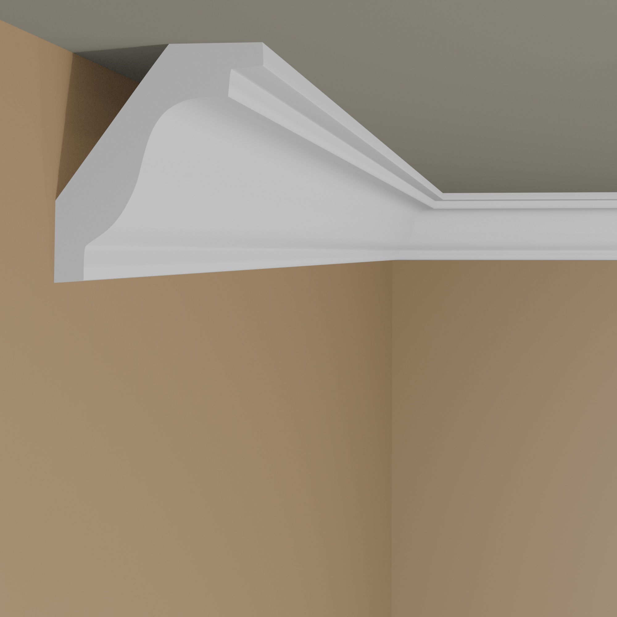 Elite Decor | Stuckleiste P921 | Polyurethan | 32 x 32 x 2000 mm | Styropor Deckenleiste | Weiß