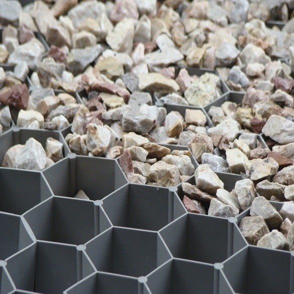 Gravel Fix Pro 764 x 32 mm Kiesstabilisator für Kies Grau Gartengestaltung GSH