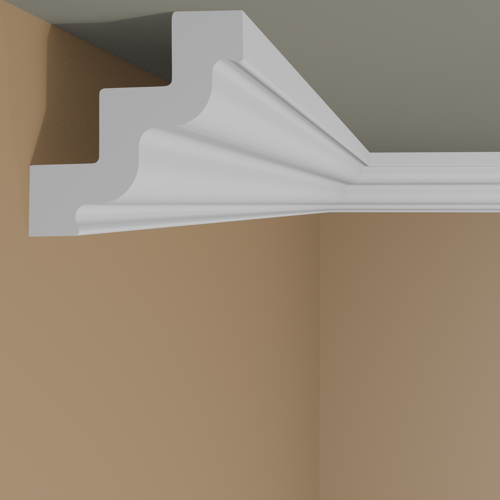 NMC Stuckleiste ST3 NOMASTYL 75 x 75 x 2000 mm Polystyrol weiß Deckenleiste