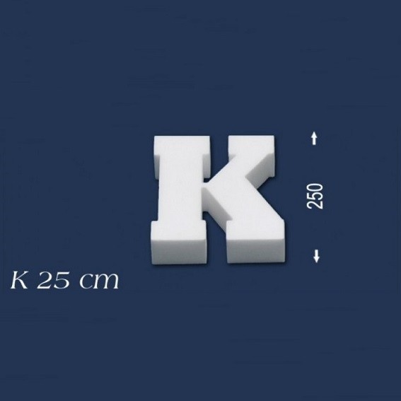 Deko Buchstabe K 250 mm Styropor Buchstabe 3D Buchstabe Weiß Wiesemann