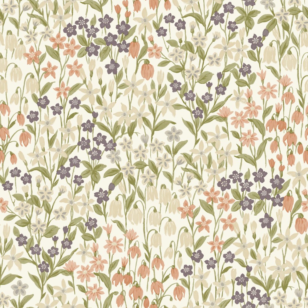Grandeco | Ciara | A64101 | Vliestapete | Blumenoptik | 10.05 x 0.53 m | Bunt