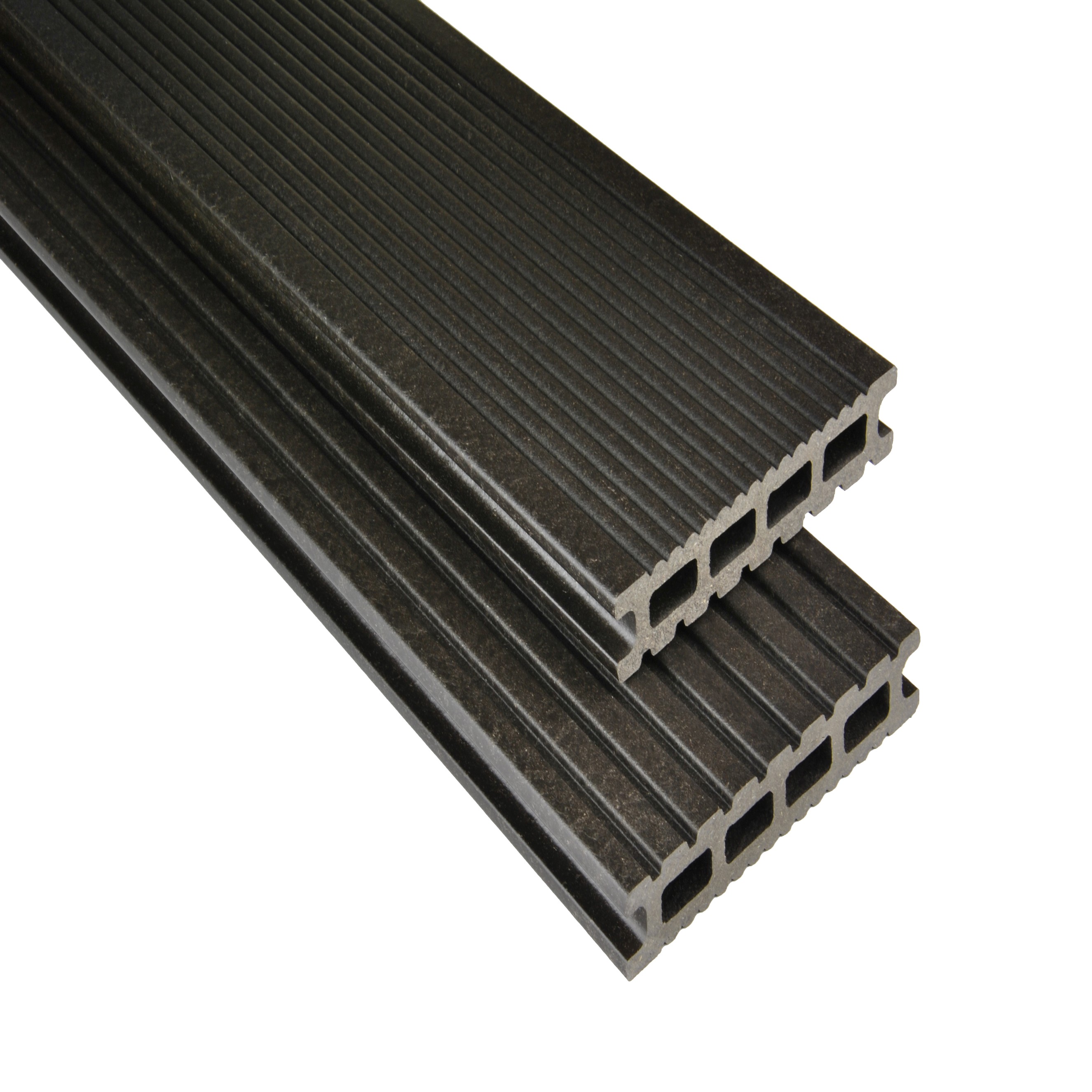 WPC Terrassendiele 14.5 x 2.6 cm Bodendiele Hohlkammer Exklusiv Anthrazit Mattiert Kovalex