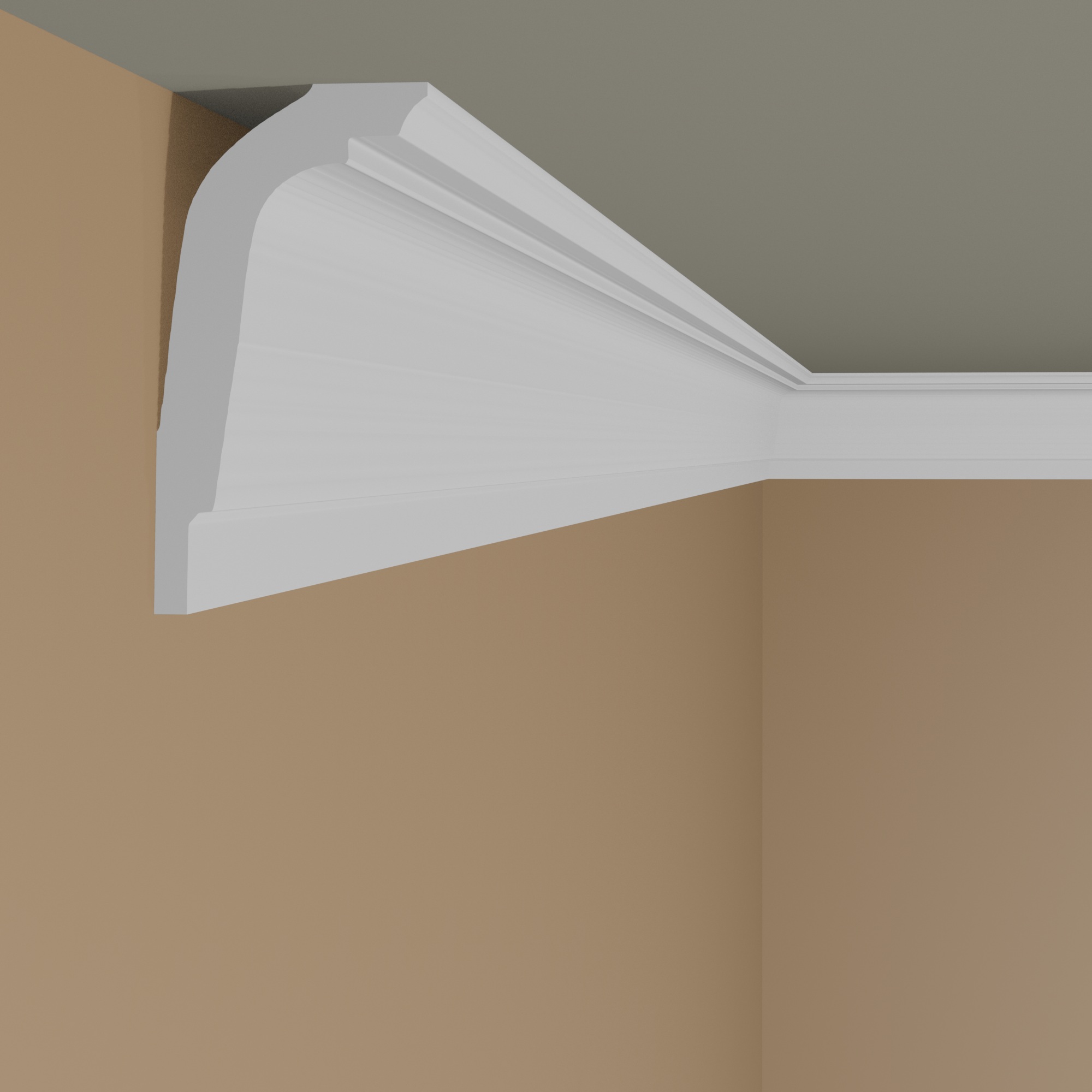 Marbet Stuckleiste "E-35" Styropor Deckenleiste 45 x 67 x 2000 mm Polystyrol Leiste Weiß