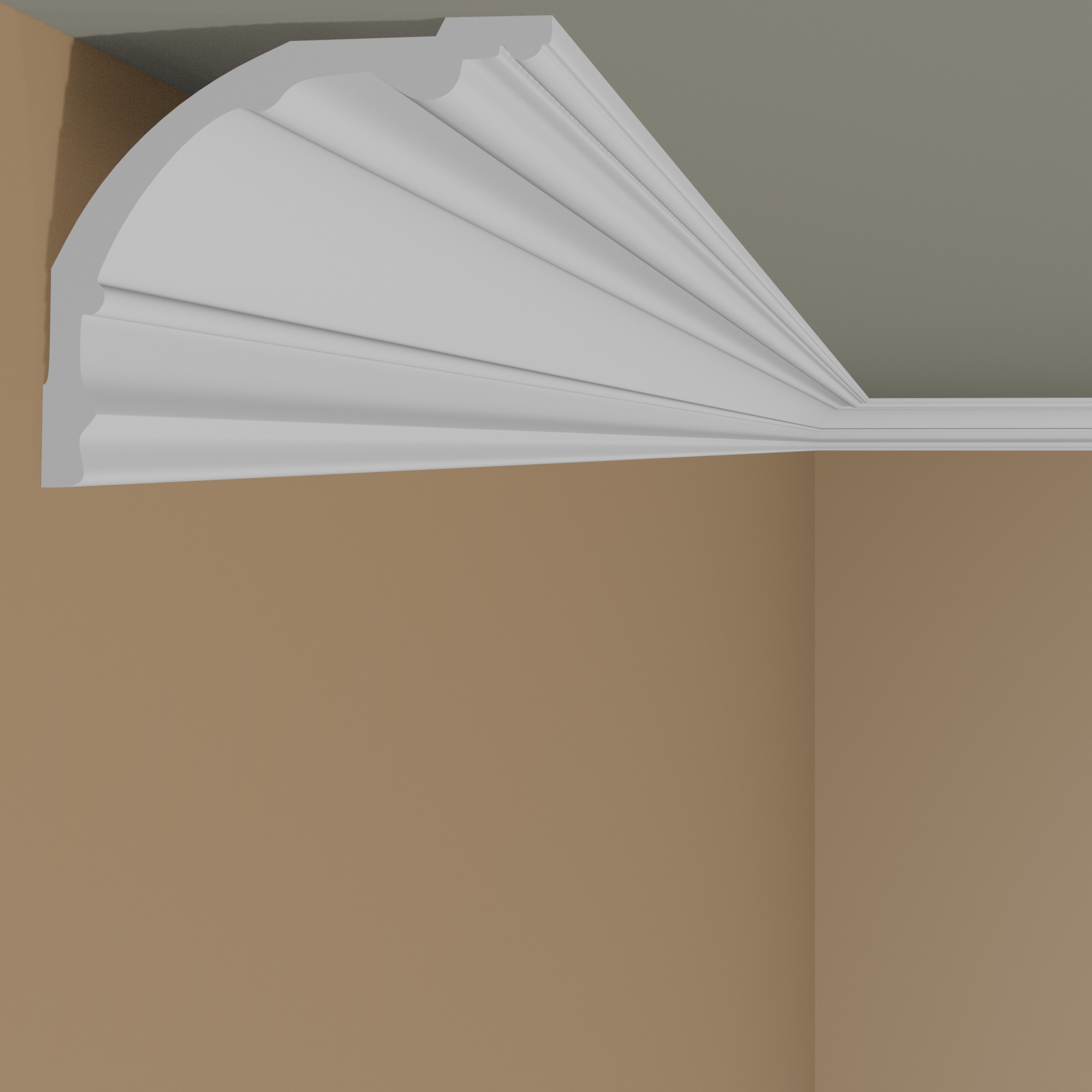 Mardom Deckenleiste MDB128 Profoam 178 x 170 x 2000 mm Weiß Stuckleiste mit Profil