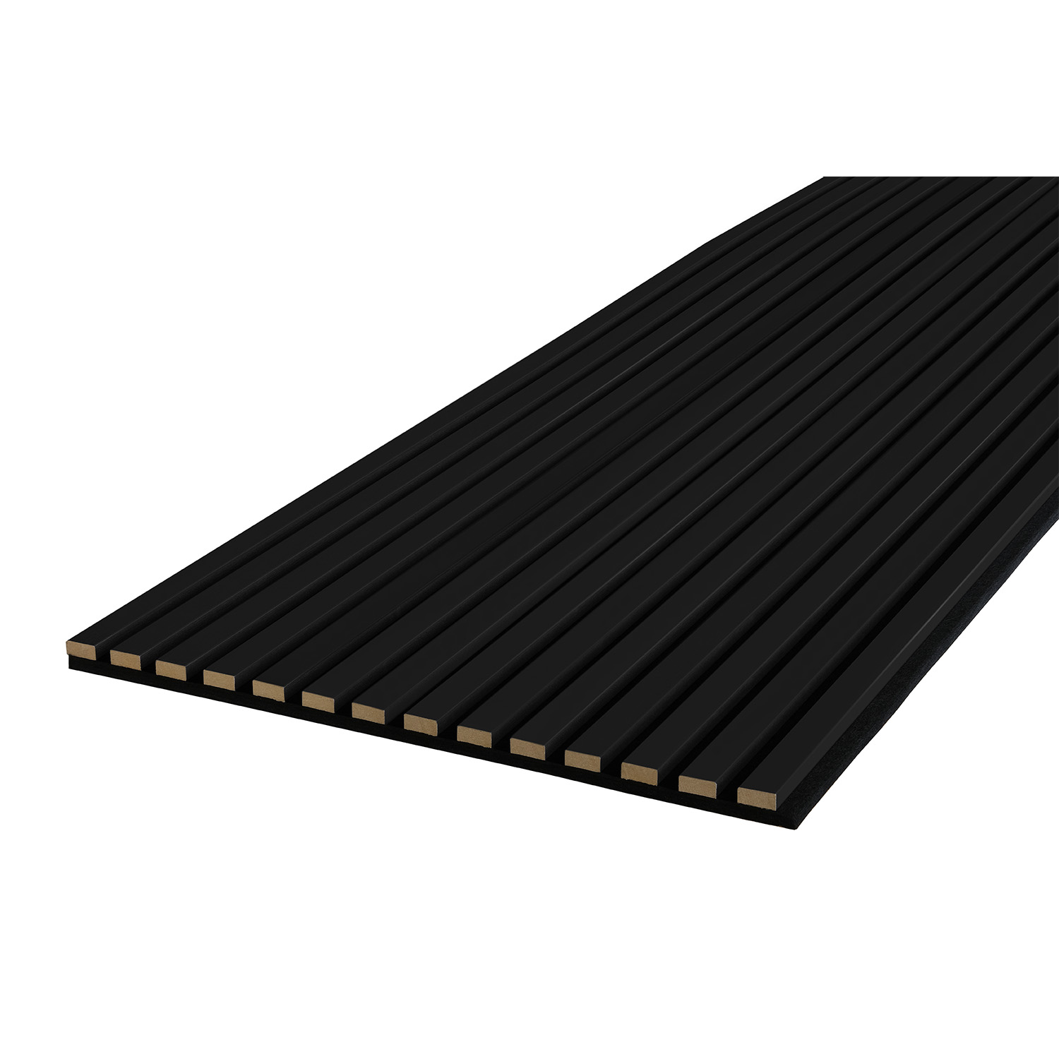 Kosche Akustik Wandpaneel 2400 x 561 x 19 mm | Schwarz Matt foliert MDF Akustik 3D Paneele