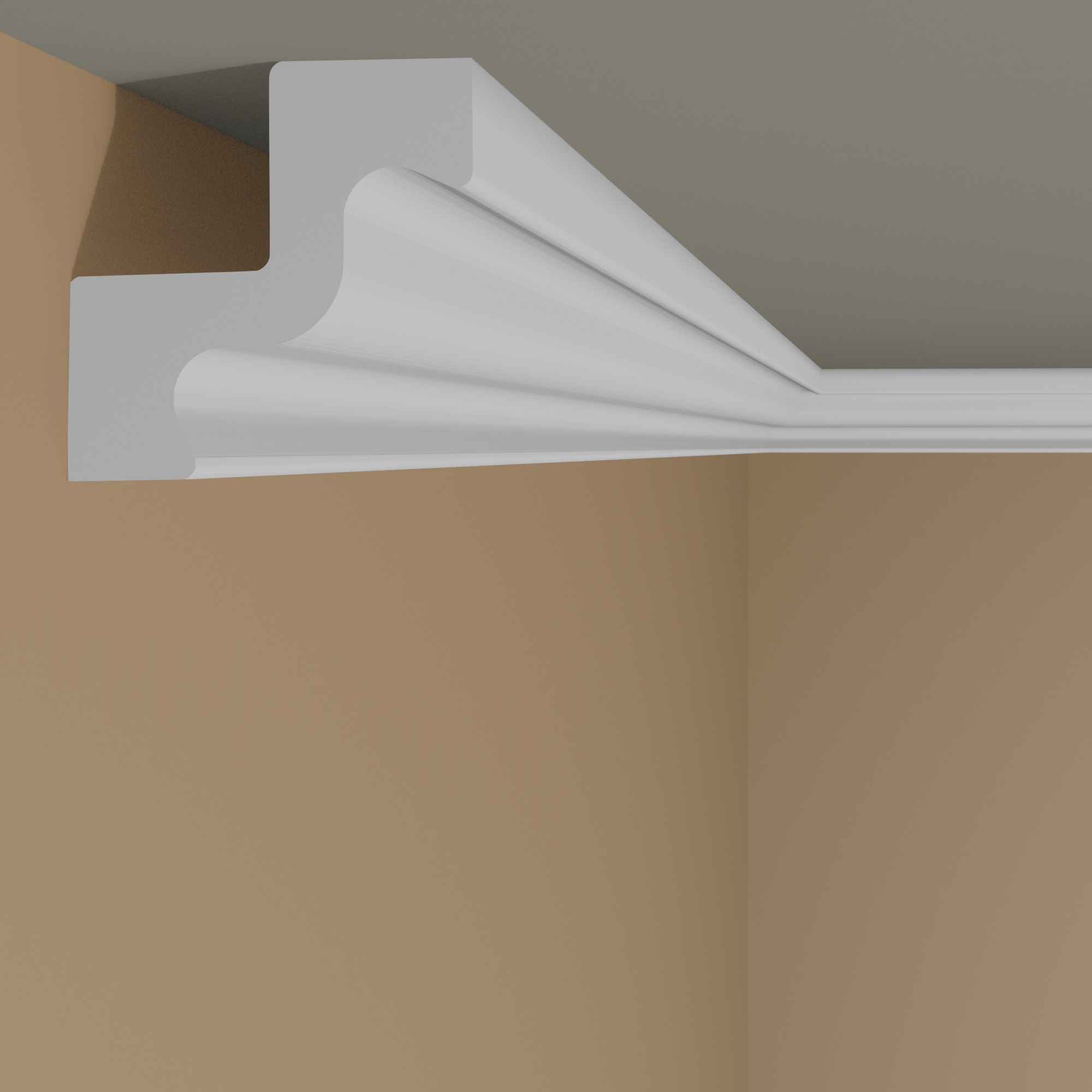 NMC Deckenleiste ST2 NOMASTYL 50 x 50 x 2000 mm Polystyrol weiß Stuckleiste