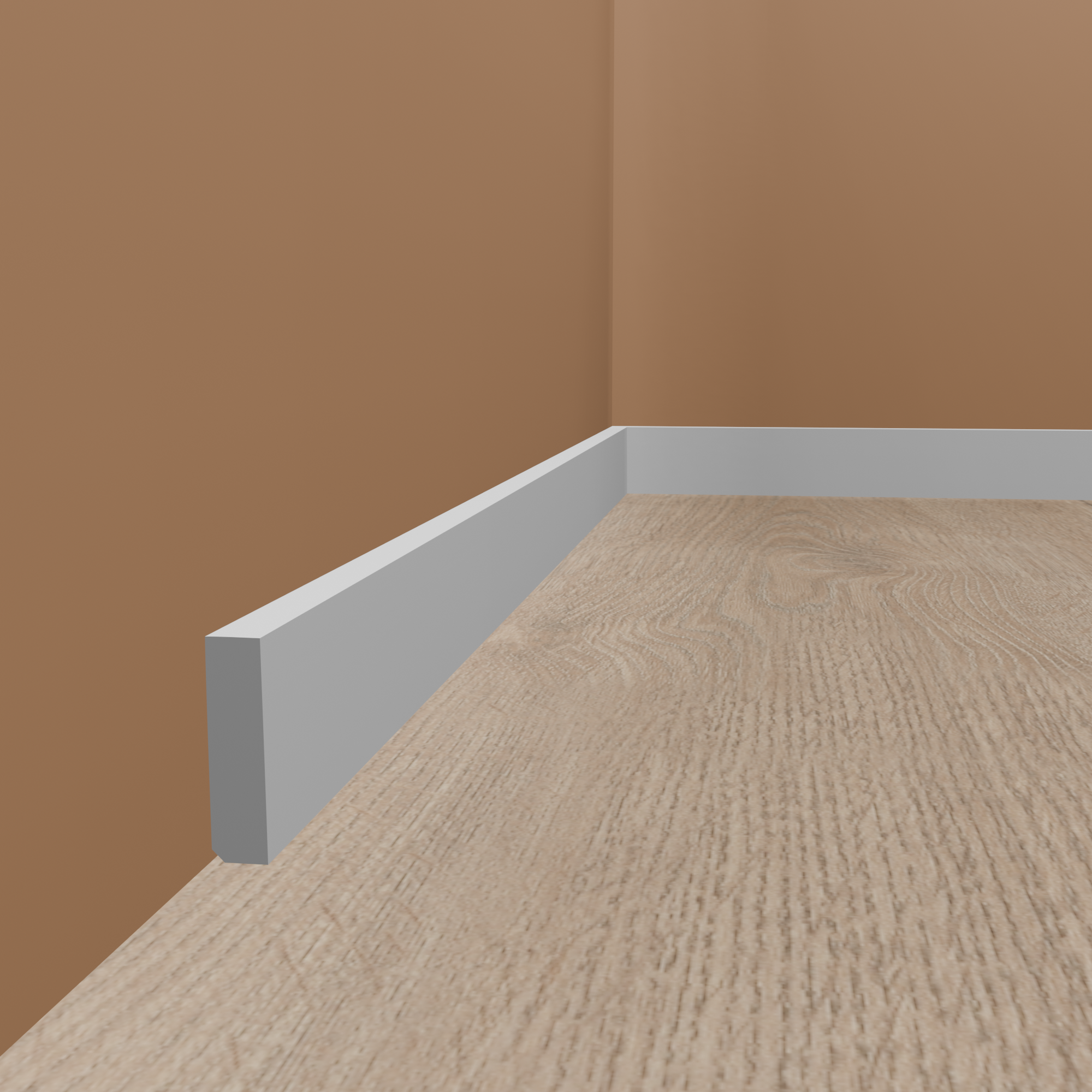 NMC | Fußleiste FT2 | WALLSTYL | 13 x 58 x 2000 mm | Kunststoff | Weiß