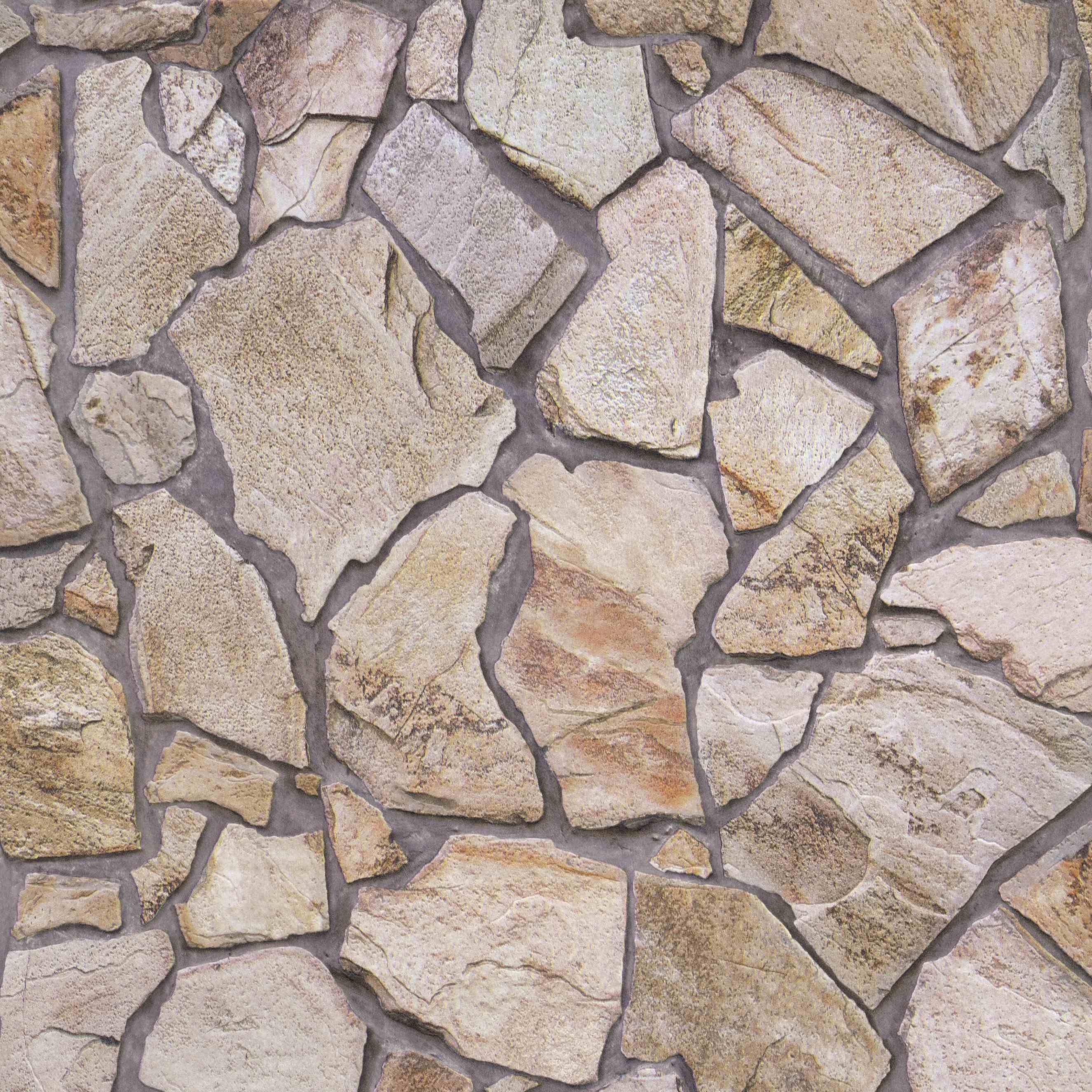 A.S. Creation | Elements | 927316 | Vliestapete | Steinoptik | 0.53 x 10.05 m | Braun