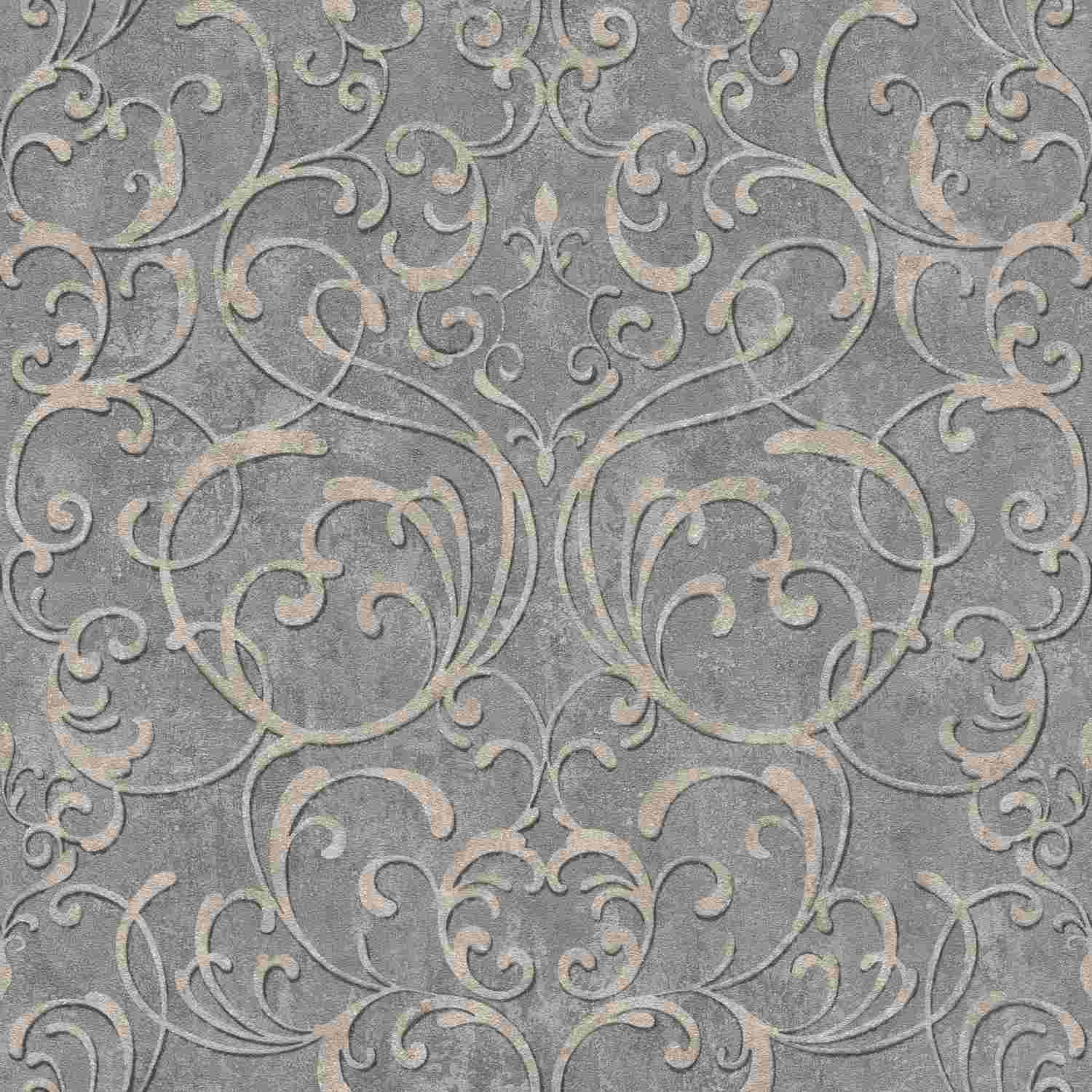Rasch | #tapetenwechsel II | 651621 | Vliestapete | Barock | 0.53 x 10.05 m | Grau