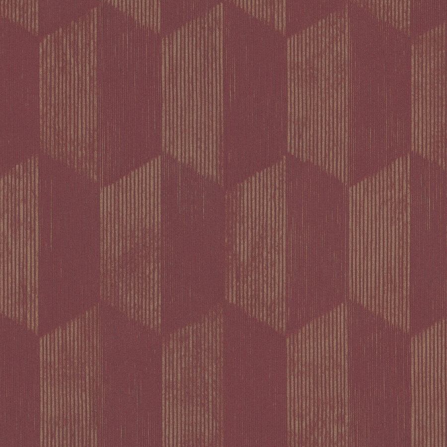 A.S. Creation | Geo Effect | 385925 | Vliestapete | 3D Optik | 10.05 x 0.53 m | Rot
