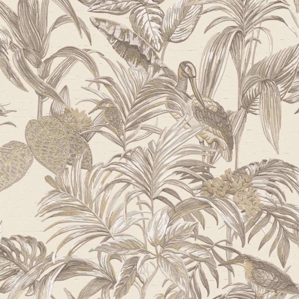 DesignID | Wallstitch | 120012 | Vliestapete | Blumenoptik | 0.53 x 10.05 m | Braun