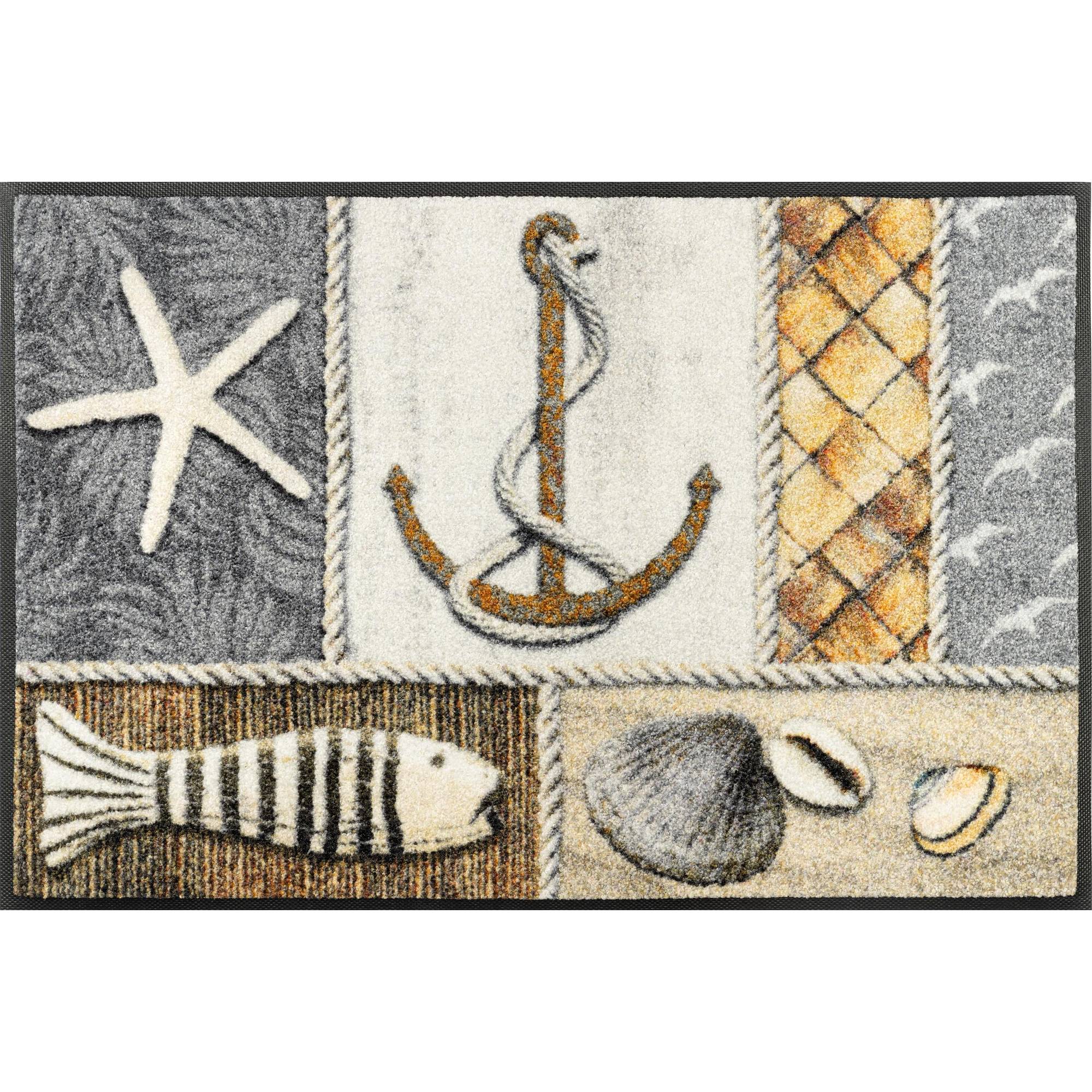 Fussmatte Coastline 75 x 50 cm Schmutzfangmatte waschbar wash+dry Design
