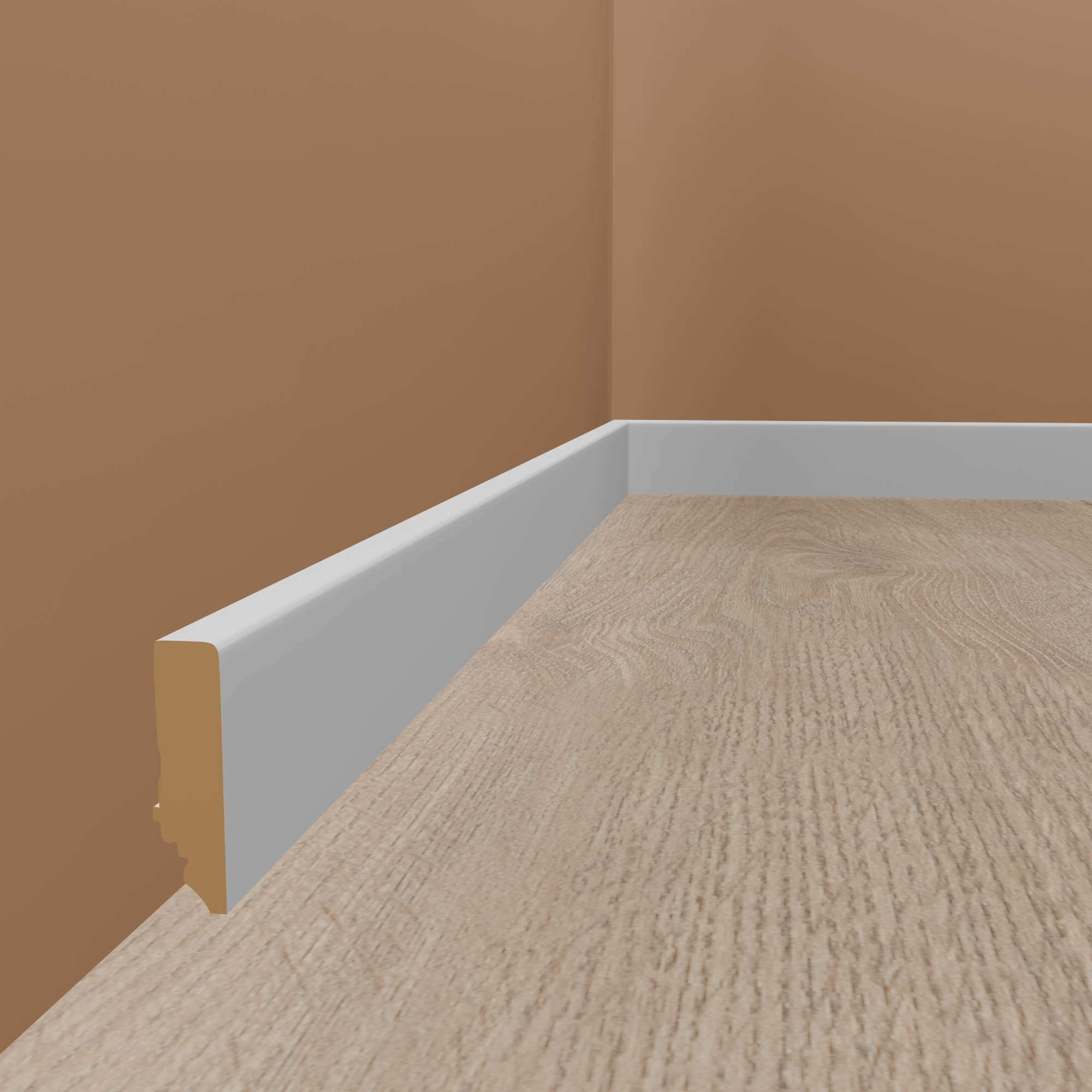 Neuhofer Sockelleiste "Predosa" FU087L MDF 19 x 70 x 2400 mm Weiß Fußleiste Neuhofer Sockelleiste "Predosa" FU087L MDF 19 x 70 x 2400 mm Weiß Fußleiste