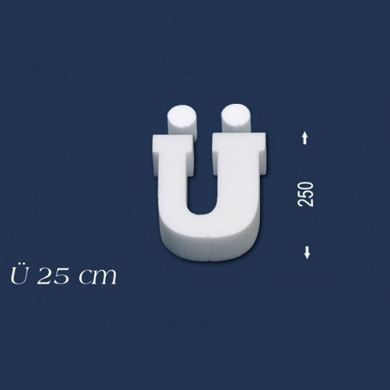 Deko Buchstabe Ü 250 mm Styropor Buchstabe 3D Buchstabe Weiß Wiesemann