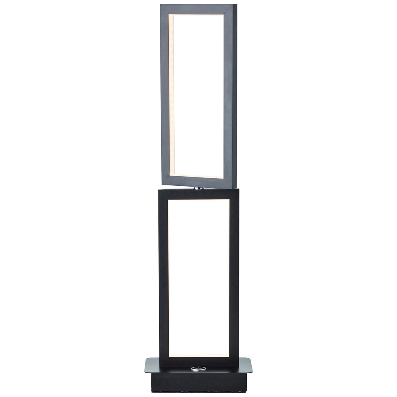 LED Tischleuchte 55.5 x 10 x 16 cm Schwarz Kunststoff Tischlampe Lichtfarbe: Warmweiß dimmbar