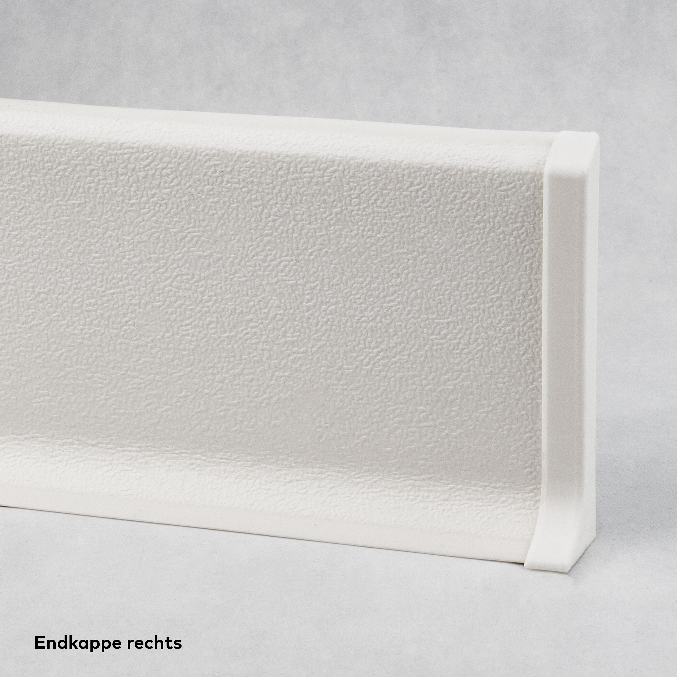 Endkappe Rechts für Sockelleiste "Rimini" PVC Hartschaum Weiß Kunststoff 12.8 x 60 mm by PROVISTON
