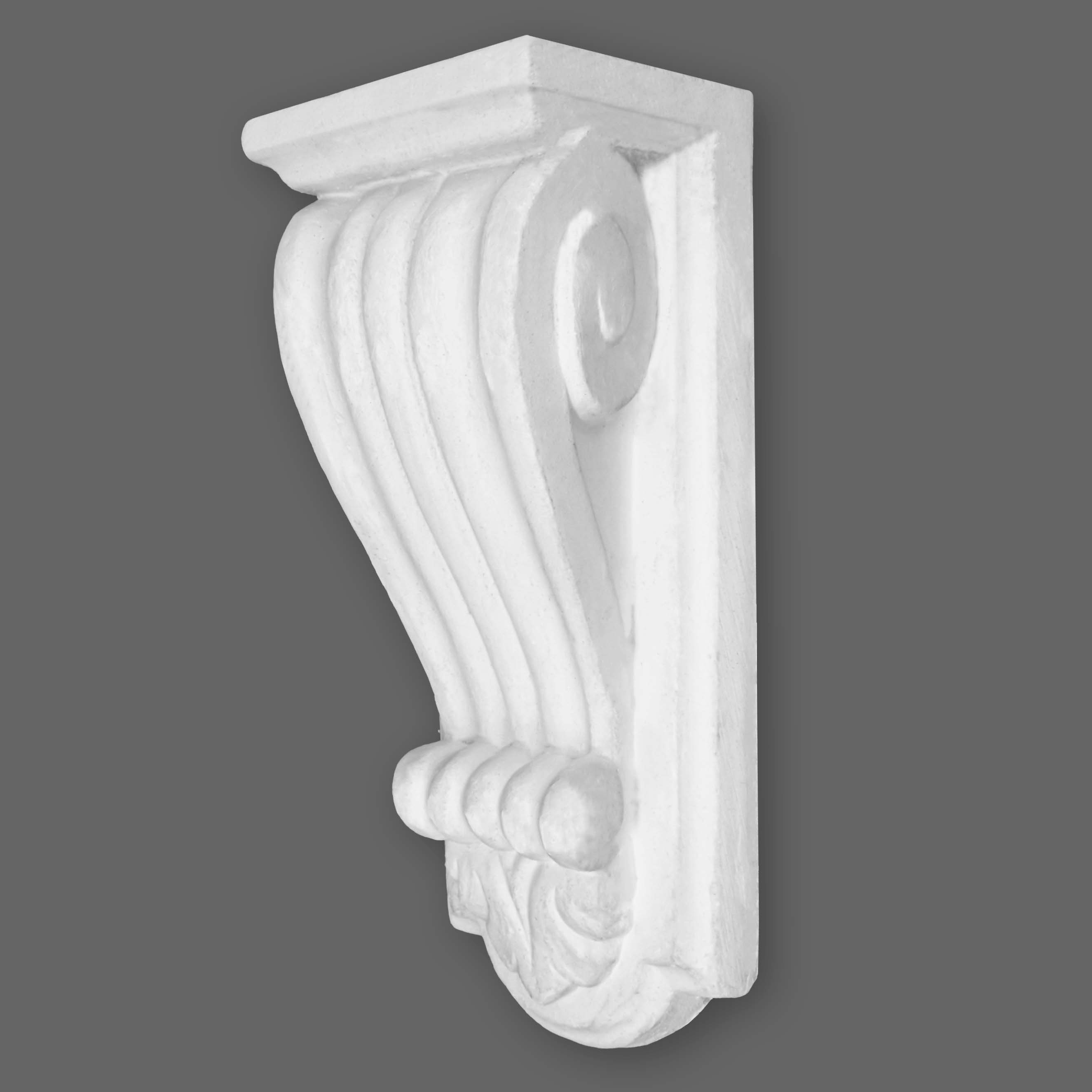 PROVISTON | Gipskonsole Calgary | Echter Gipsstuck | 65 x 162 mm | Konsole aus Gipsstuck