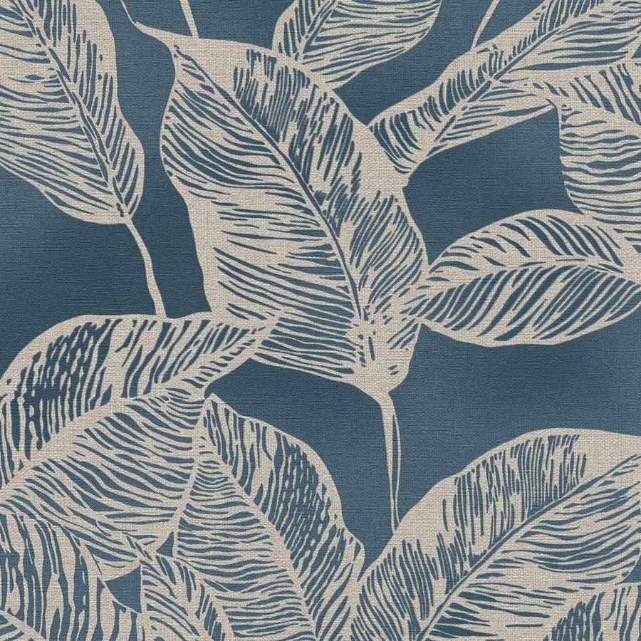 A.S. Creation | Natural Living | 386631 | Vliestapete | Bäume & Blätter | 10.05 x 0.53 m | Blau