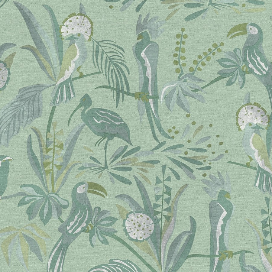 A.S. Creation | House of Turnowsky | 388982 | Vliestapete | Tiere | 10.05 x 0.53 m | Grün