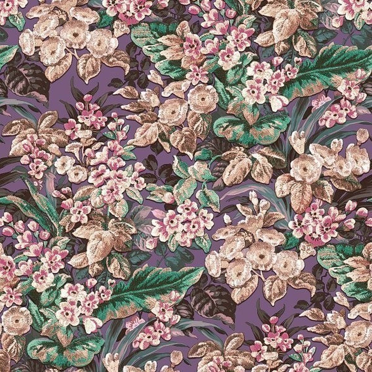 DesignID | Beaux Arts 2 | 220024 | Vliestapete | Vintage | Retro | 0.53 x 10.05 m | Violett