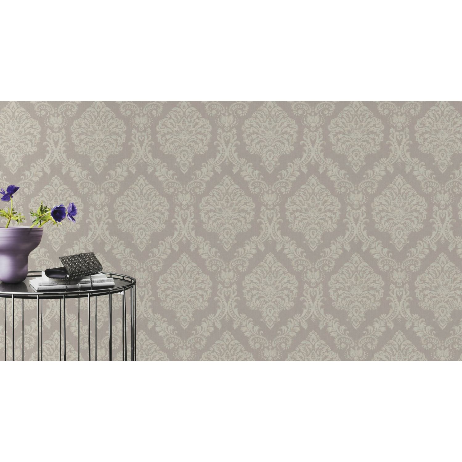 Rasch | Saphira | 421125 | Vliestapete | Barock | 0.53 x 10.05 m | Grau