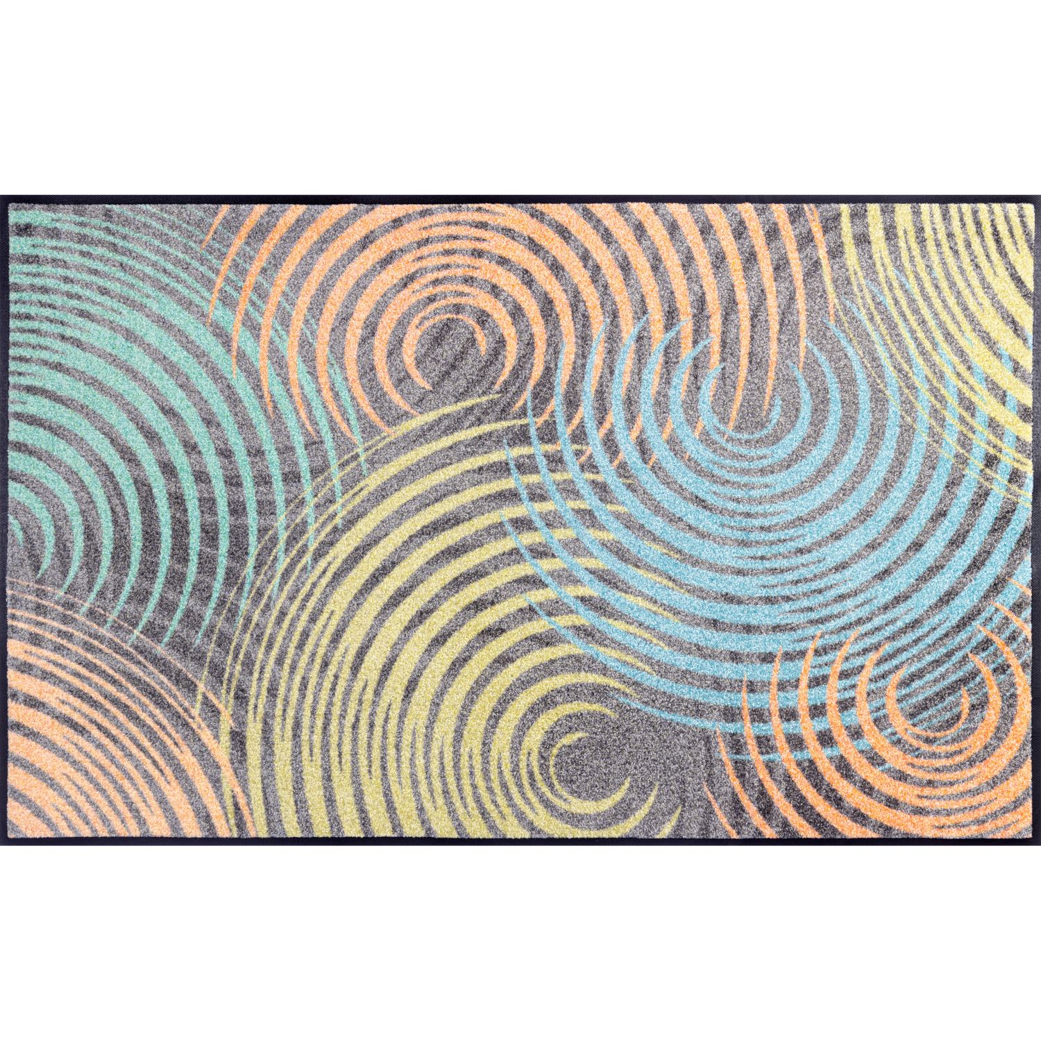 Fußmatte Wasserlinien Schmutzfangmatte waschbar verschiedene Größen Floornovo Trend Design