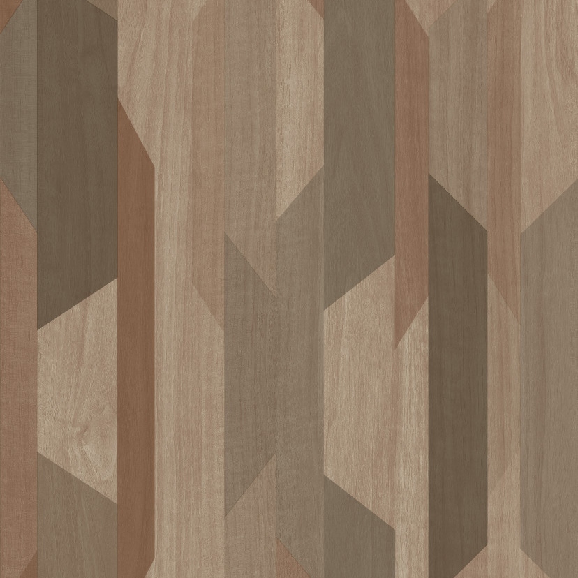 Grandeco | Asperia | A57002 | Vliestapete | Streifen | 10.05 x 0.53 m | Braun