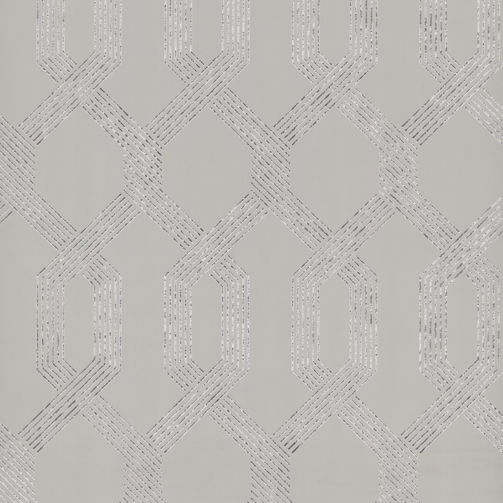York Wallcoverings | Black and White | Y6221204 | Vliestapete | Geometrisch | 0.53 x 10 m | Grau
