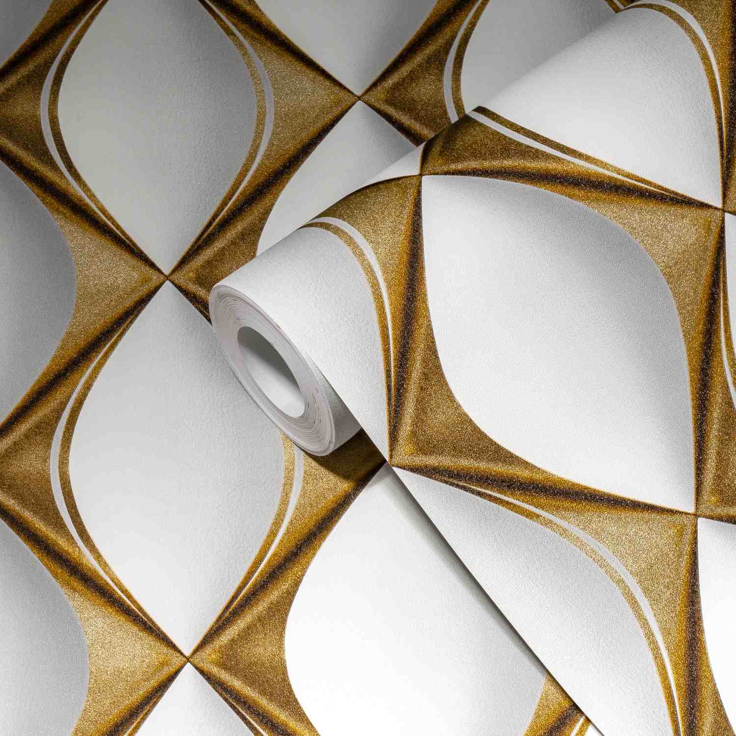 A.S. Creation | MY HOME. MY SPA. | 386911 | Vliestapete | 3D Optik | 0.53 x 10.05 m | Gold