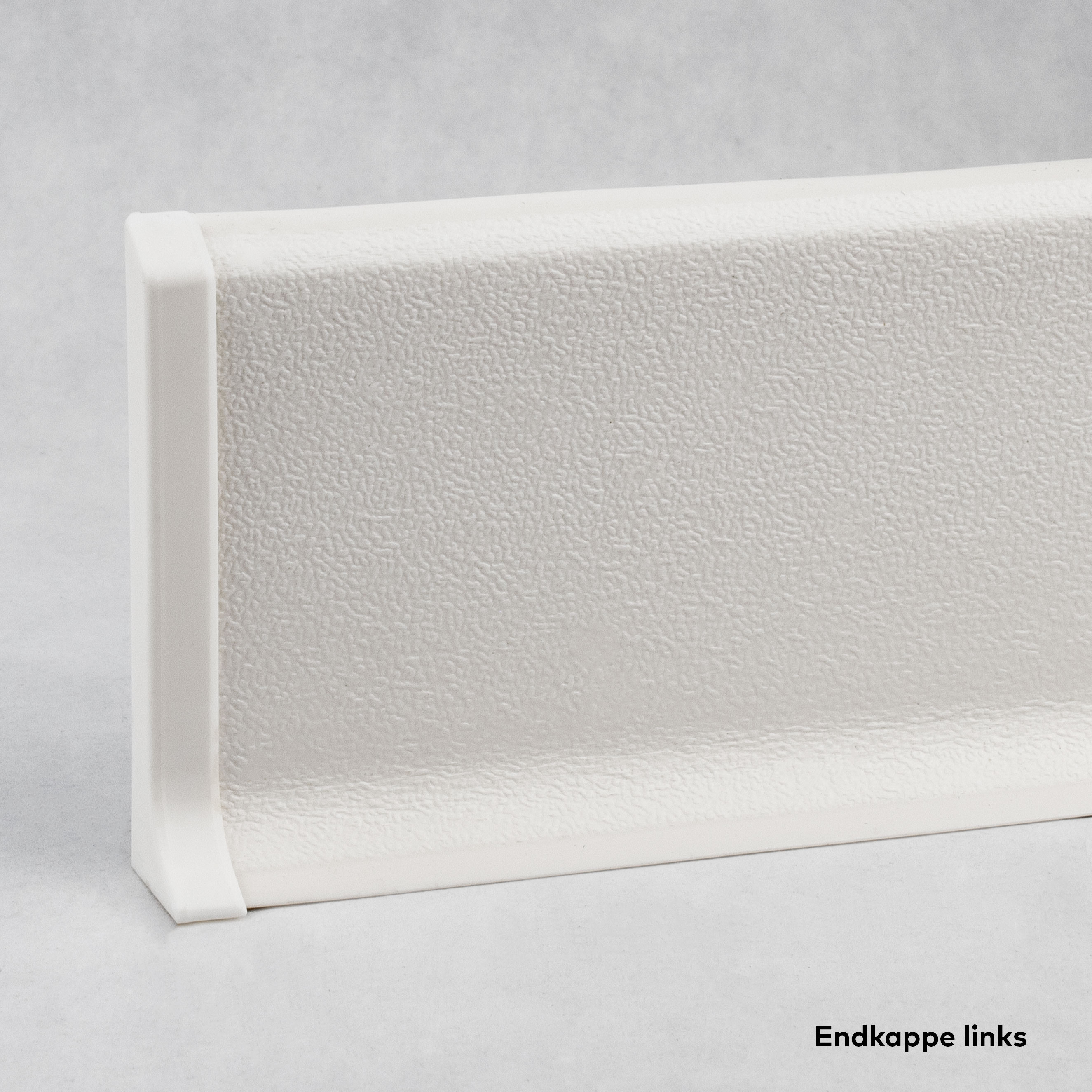 Endkappe Links für Sockelleiste "Rimini" PVC Hartschaum Weiß Kunststoff 12.8 x 60 mm by PROVISTON