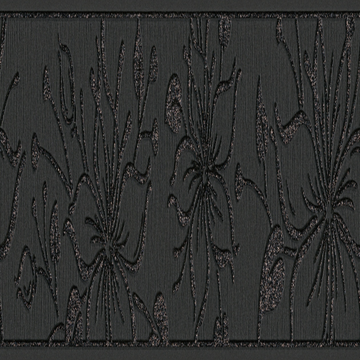 A.S. Creation | Only Borders 10 | 346612 | Papiertapete | Blumenoptik | 0.13 x 5 m | Schwarz