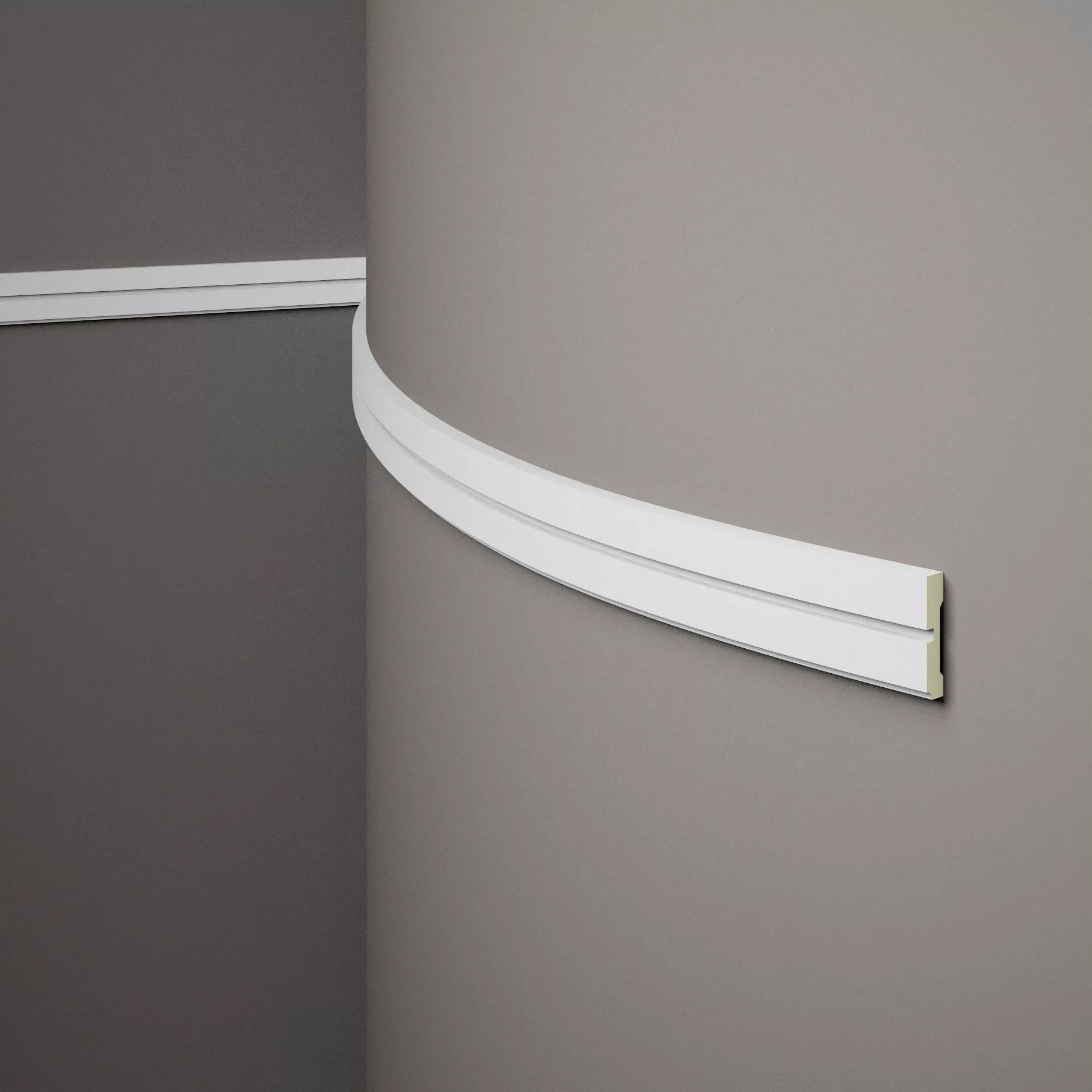 Mardom flexible Wandleiste MDD414F Profoam 11 x 51 x 2000 mm Weiß Zierleiste biegsam
