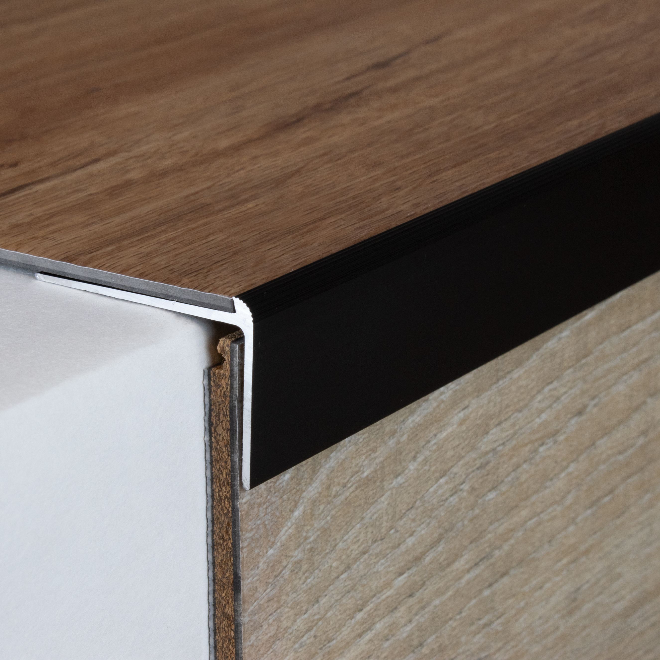 PROVISTON Treppenkanten- & Winkelprofil Aulla Höhe 10 - 40 mm Einfasshöhe 2 - 7 mm Aluminium