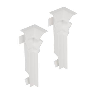 Kunststoff Innenecken zur Sockelleiste 80 x 16 mm | Berliner Profil | MDF foliert | weiß