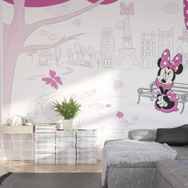 Komar Fototapete Disney Minnie in Paris 250 x 400 cm Vlies Pretty Pink Minnie Maus romantisch Paris Komar Fototapete Disney Minnie in Paris 250 x 400 cm Vlies Pretty Pink Minnie Maus romantisch Paris