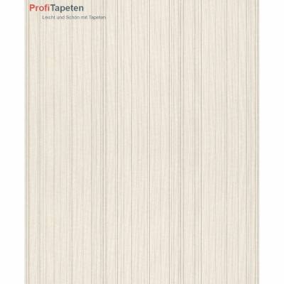 Rasch Textil Cassata | 077505 | Vliestapete Streifen | 0.53 m x 10.05 m | Creme