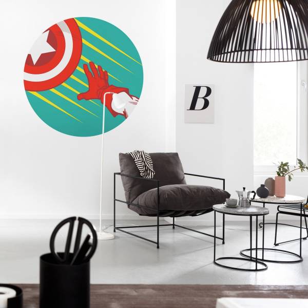Komar Fototapete Marvel Avengers Captain Shield Pop Art 125 x 125 cm Vlies Selbstklebend Vibraniuim Komar Fototapete Marvel Avengers Captain Shield Pop Art 125 x 125 cm Vlies Selbstklebend Vibraniuim