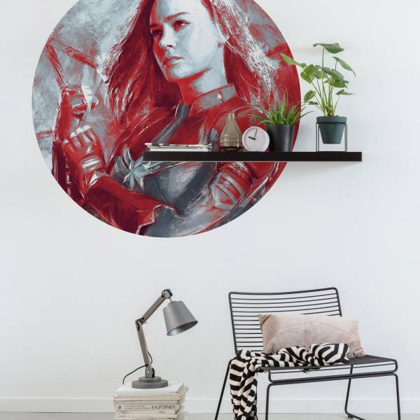 Komar Fototapete Marvel Avengers Painting Captain 125 x 125 cm Vlies Selbstklebend Superheldin Komar Fototapete Marvel Avengers Painting Captain 125 x 125 cm Vlies Selbstklebend Superheldin