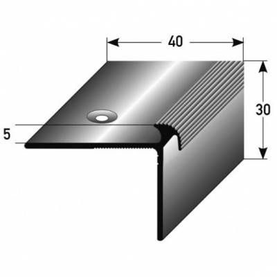 Treppenkante "Naro" / Winkelprofil 40 mm x 30 mm x 5 mm Aluminium eloxiert