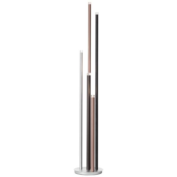 LED Stehleuchte 155.3 x 27.5 cm Braun Metall Stehlampe Zylindrisch Lichtfarbe: Warmweiß dimmbar LED Stehleuchte 155.3 x 27.5 cm Braun Metall Stehlampe Zylindrisch Lichtfarbe: Warmweiß dimmbar