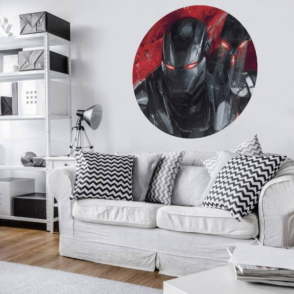 Komar Fototapete Marvel Avengers Painting War-Machine 125 x 125 cm Wandbild Vlies Selbstklebend Komar Fototapete Marvel Avengers Painting War-Machine 125 x 125 cm Wandbild Vlies Selbstklebend