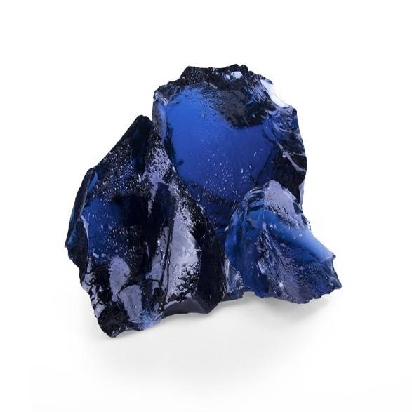 Glas Blue 100 - 300 mm Glasbrocken Gartengestaltung Dunkelblau Garten Deko Steine GSH