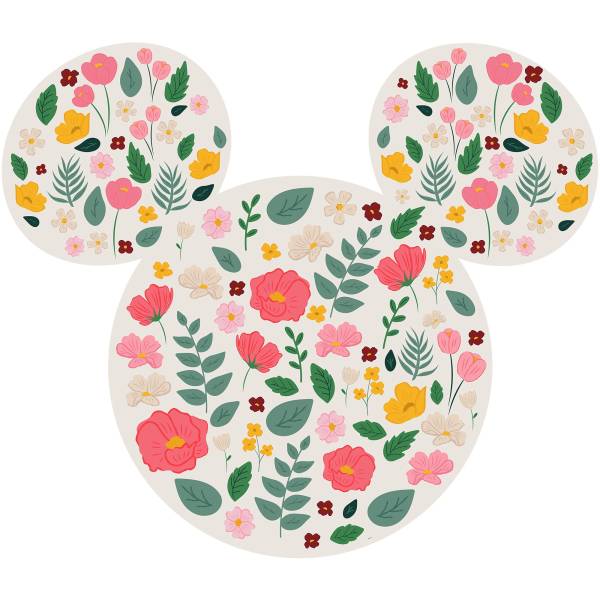Komar Fototapete Disney Dot Micky Head Wildflower 125 x 125 cm Wandtattoo Vlies Selbstklebend Floral Komar Fototapete Disney Dot Micky Head Wildflower 125 x 125 cm Wandtattoo Vlies Selbstklebend Floral