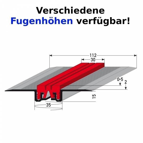 Auer Dehnungsfugen- &amp; Fliesenprofile Staverden Höhe 15 - 20 mm Fugenhöhe 0 - 5 mm Aluminium