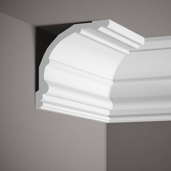 Marbet Stuckleiste E-13 Polystyrol Styroporleiste 75 x 75 x 2000 mm Deckenleiste Weiß
