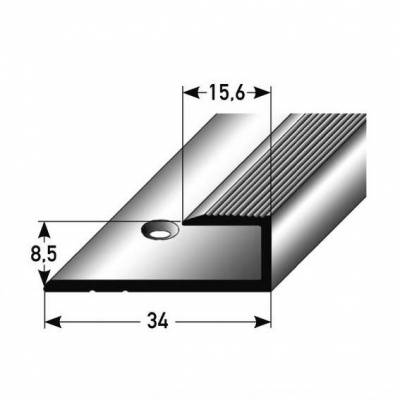 Einfassprofil "Barrie" für Laminat, 8,5 mm Einfasshöhe, Aluminium eloxiert, gebohrt