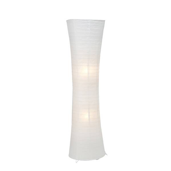 Stehleuchte 125 x 34.5 cm Weiss Papier Stehlampe Rund Basic Harmonisch Stehleuchte 125 x 34.5 cm Weiss Papier Stehlampe Rund Basic Harmonisch
