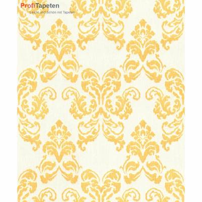 Rasch Textil Pompidou | 072142 | Vliestapete Muster & Motive | 0.53 m x 10.05 m | Gelb
