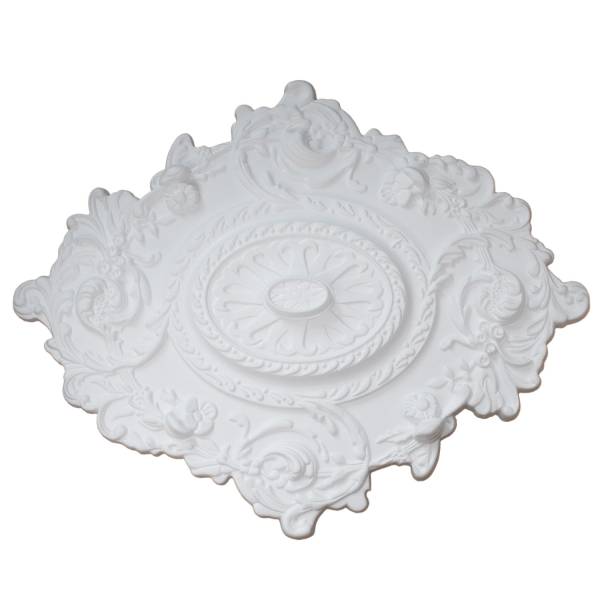 Marbet | Rosette &quot;R25&quot; | 70 x 57 cm | Styropor | weiß