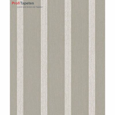 Rasch Textil Liaison | 077987 | Vliestapete Streifen | 0.53 m x 10.05 m | Braun